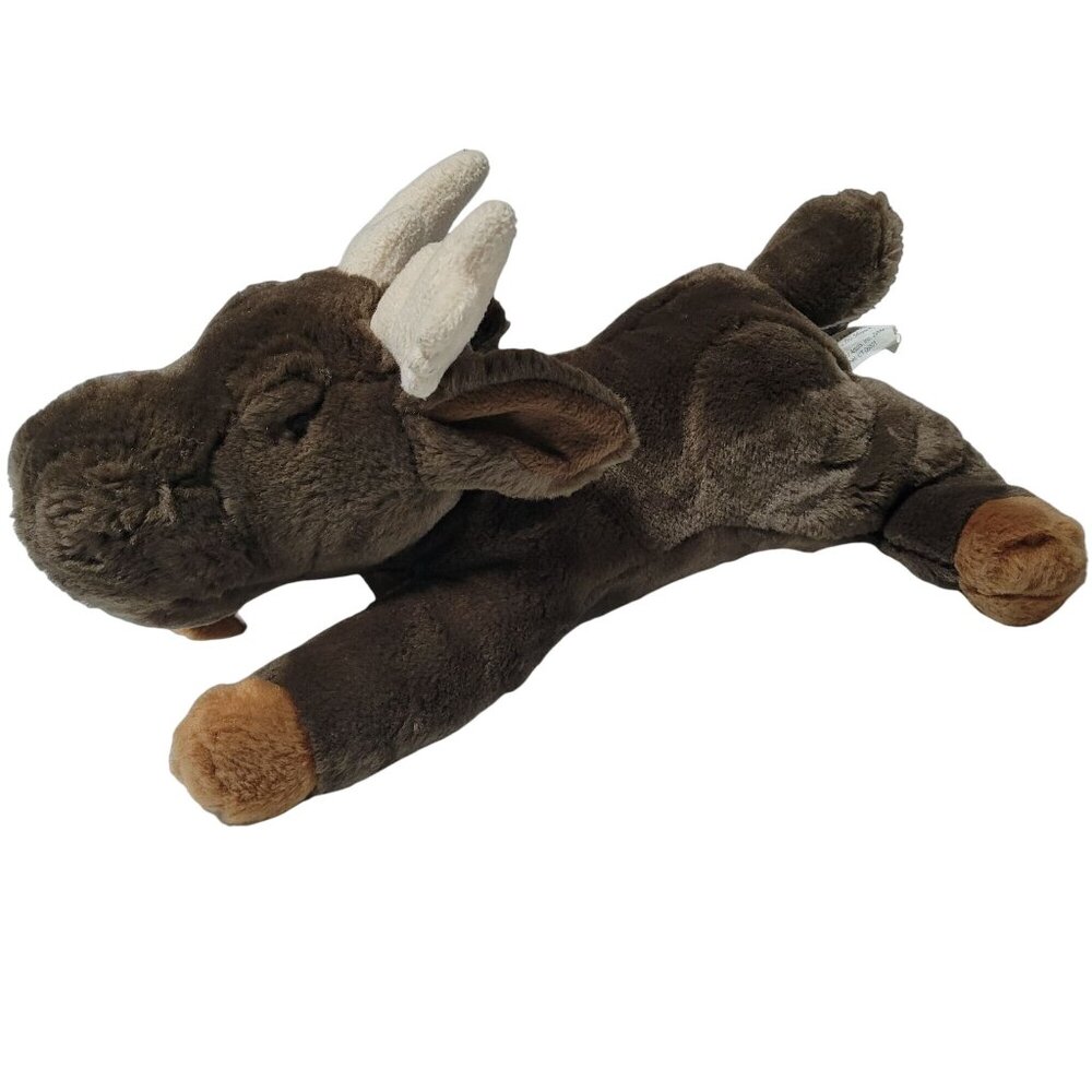 Bass Pro Shops Moose 13 inch Plush Brown Realistic Lying Down Stuffed Animal Toy